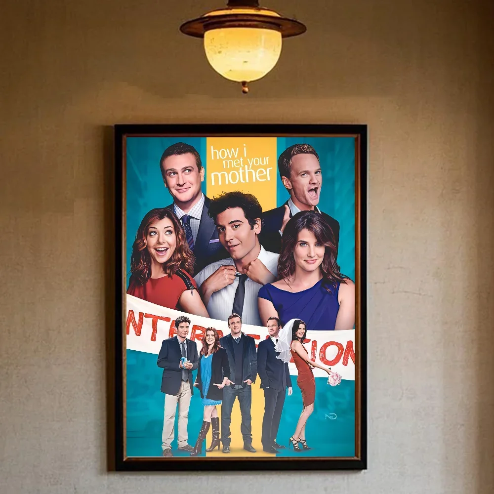 كيف قابلت والدتك ملصق HD الفن لزجة جدار مقاوم للماء غرفة المعيشة المنزلي غرفة نوم بار الديكور الجمالي