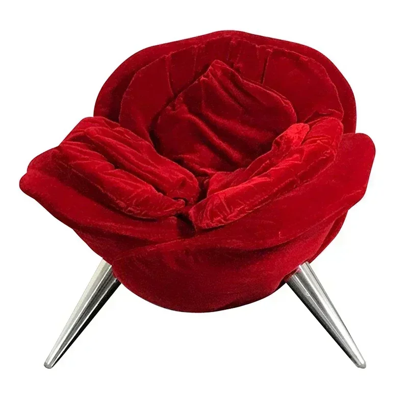 

~Y Nordic designer rose petal chair, modern simple casual single chair, reception light luxury creative sofa chair