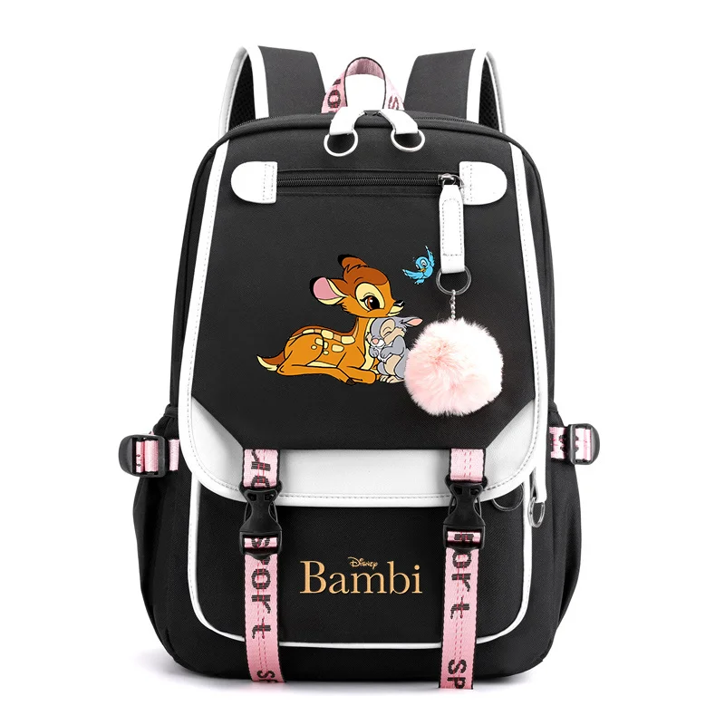 

Bambi Backpacks Teenager USB Charging Laptop Backpack Women Men Rucksack Travel Bag Mochila