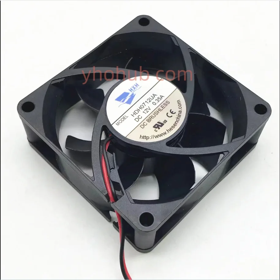 

HXH HDH0712UA DC 12V 0.35A 70x70x25mm 2-Wire Server Cooling Fan