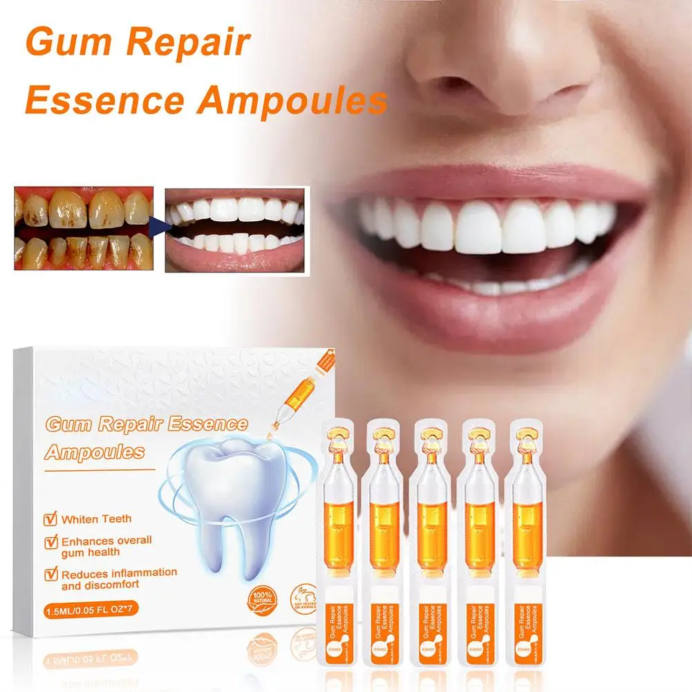 7 pz Gum Repair trattamento fiale igiene orale essenza pulizia respiro mal di denti rimuovere liquido fresco sollievo gonfiore gengive Gingiva