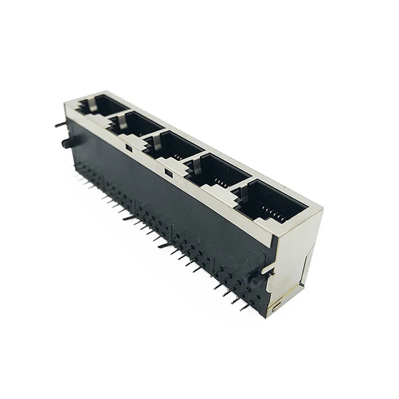 3PCS RJ45 Connector Network Cable Female 5 Ports 1x5 Horizontal 90 Degree Network Interface Jack 5921 Socket 8P8C