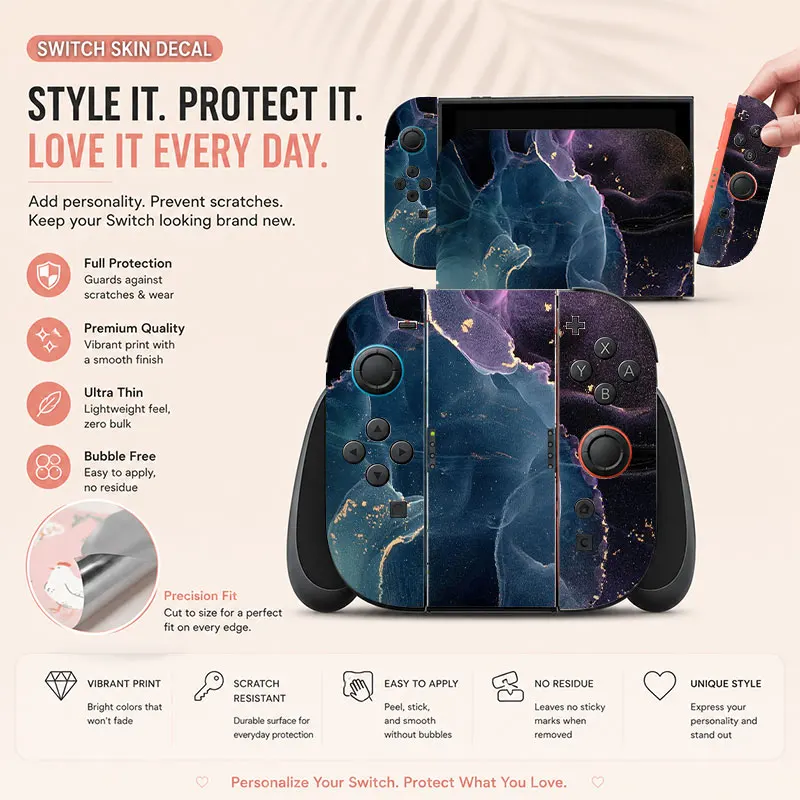 Creative pattern SWITCH game console protective film, with natural touch and comfortable feel, featuring personalized designs