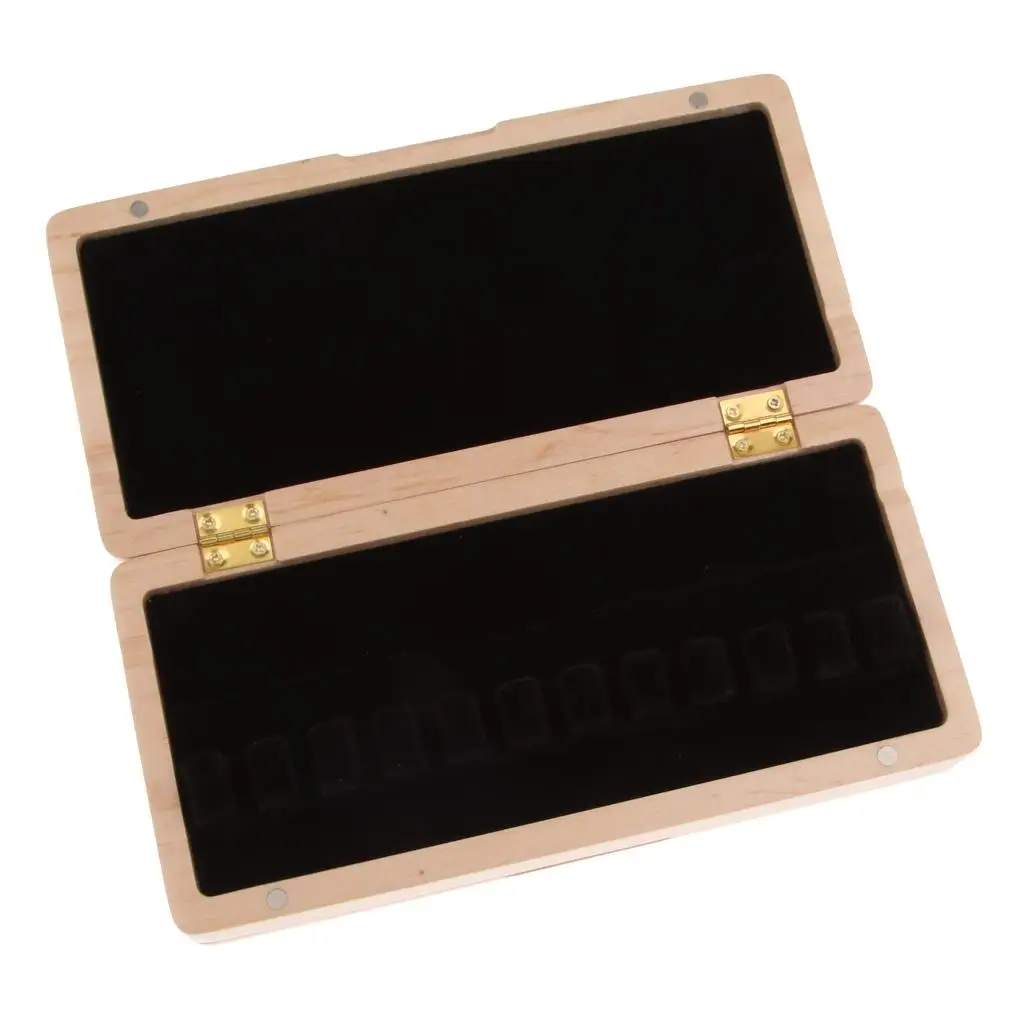 Reed Case Box Bassoon Accessory Wooden Thickened Black Flannel Storage Moisture Prevention for Instrument Reeds