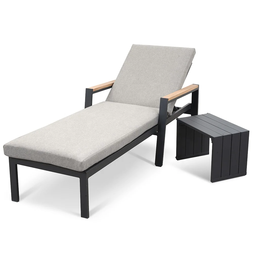 

Comfortable Thick Cushion Aluminium Hotel Poolside Terrance Sun Beds Beach Metal Aluminum Outdoor Furniture Modern Patio Outdoor