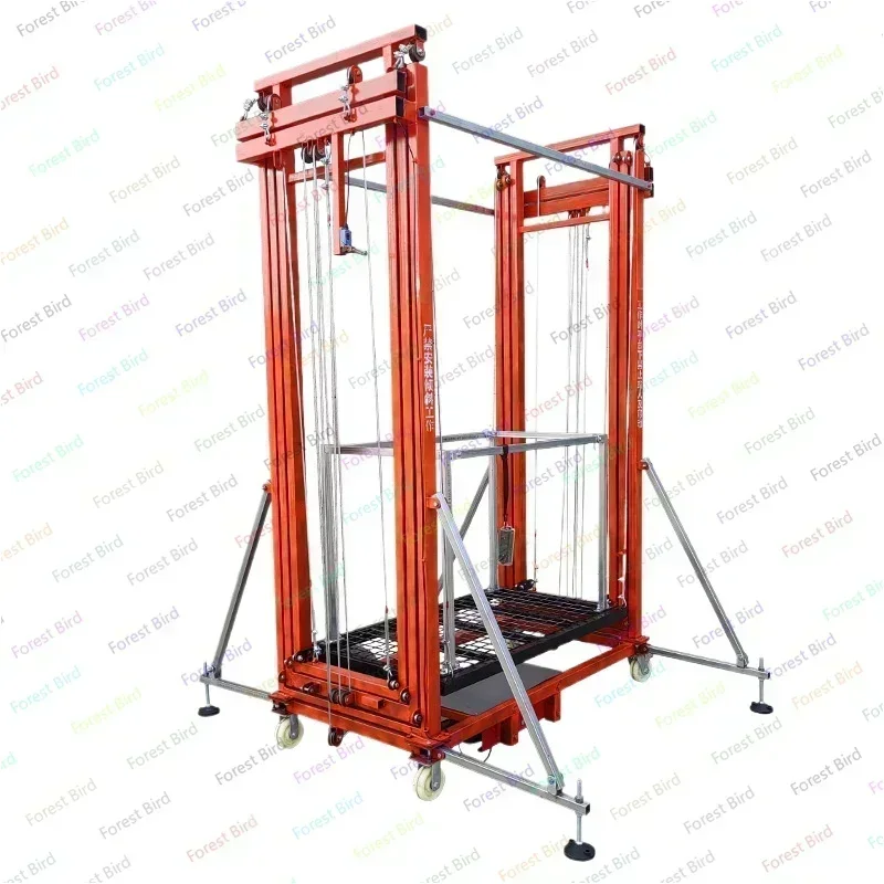 Electric scaffolding indoor and outdoor decoration hoist mobile folding remote control automatic lifting platform