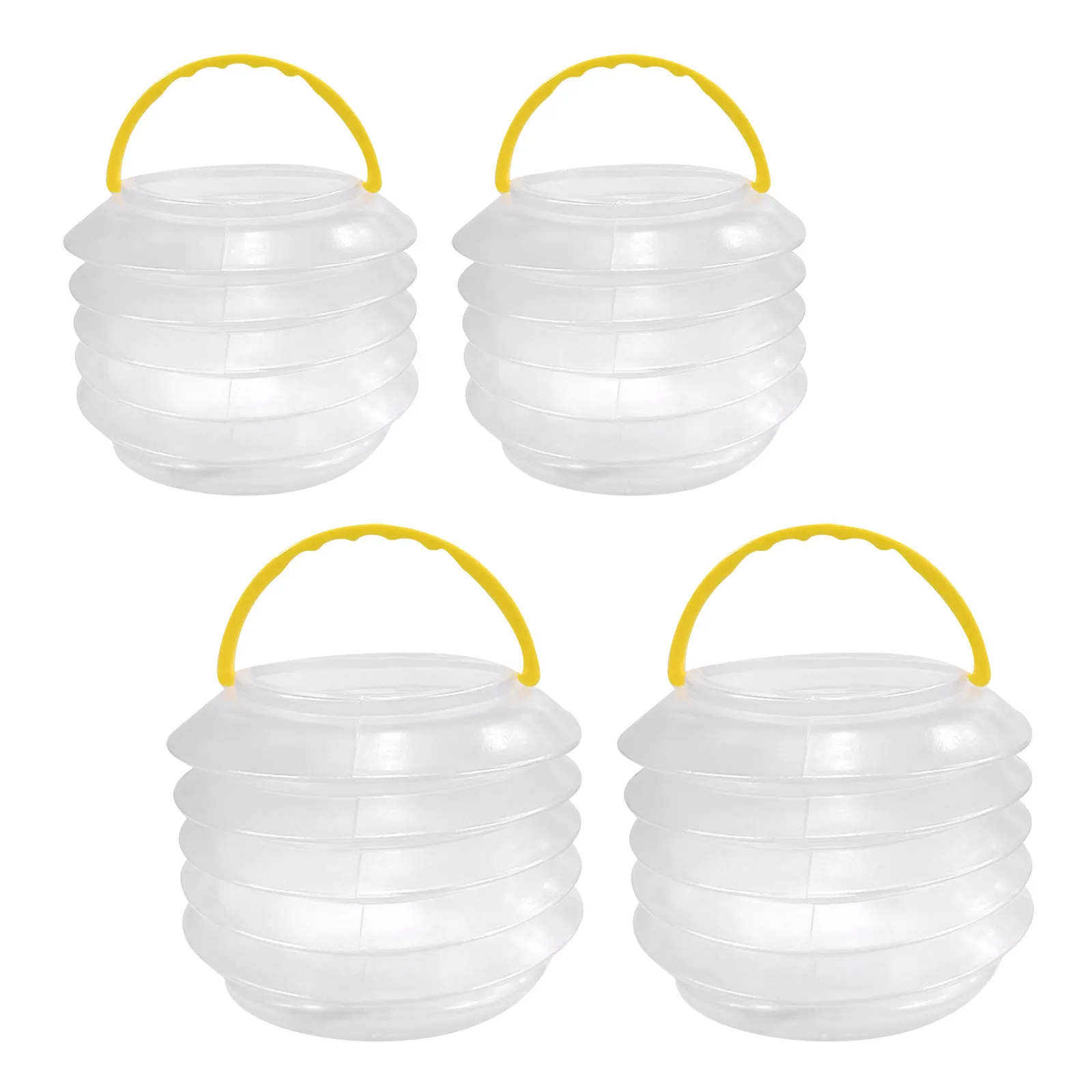 

Набор из 4 складных прозрачных ведер для мытья кистей, портативный дорожный комплект для акварели и гуаши