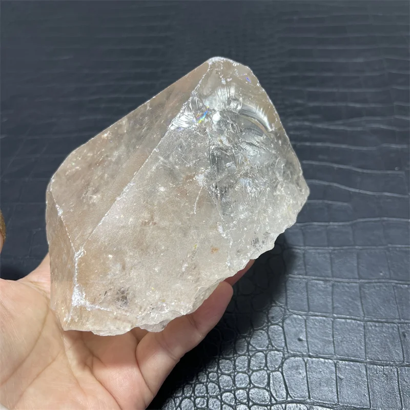 1041g Rainbow natural raw rock clear quartz bulk stacked crystal rough stone for jewelry making
