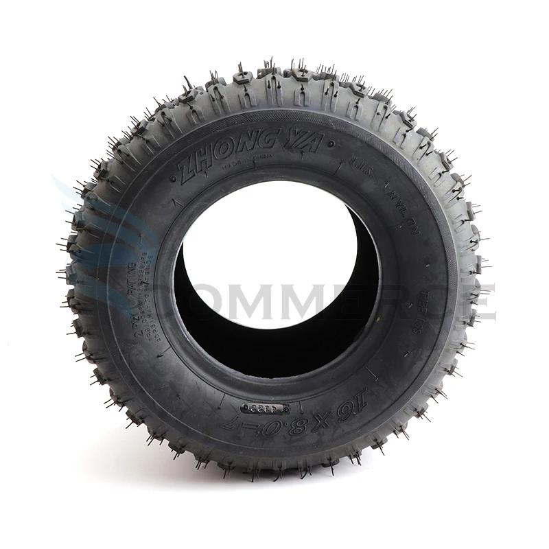 High quality 7 inch Off Road Tubeless tire 16x8.0-7 vacuum Tyre For ATV Go Kart Buggy Quad Dirt Bike Lawn mower snowplow wheels