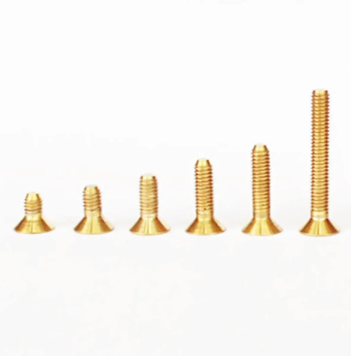 (2) M3x0.5 Length 5/6/8/10/12/16/20mm Golden GR5 Titanium Screw Countersunk Head Hex Allen Socket