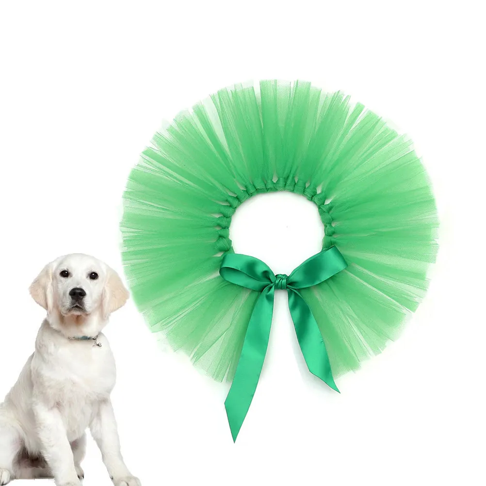 Gauze Dog Skirt for Small Dogs Polyester Tutu Dress Adorable Comfortable Easy-on Pet Clothes for Walking Photo Shoots Saint