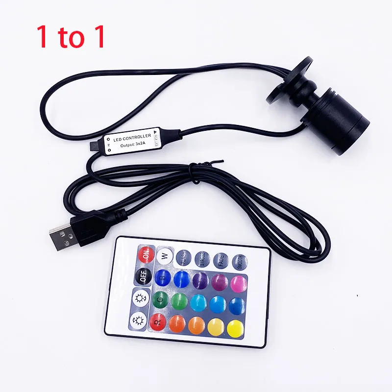 RGB-LED-Strahler, USB, 5 V, dimmbar, Farbe, Mini-Deckenstrahler, 1 W, 3 W, Schaufenstermuster, Schaufensterlicht, Raumdekoration, 1 bis 4 Fernbedienungsset