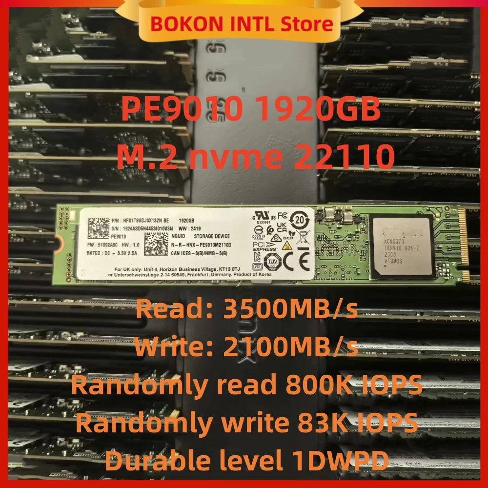 2024 new PE9010 1920GB M.2 nvme 22110 1.92TB in stock For SK Hynix enterprise grade server solid state drive SSD