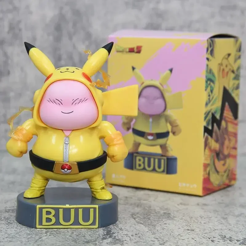 15cm Dragon Ball Anime Figure Majin Buu Cosplay Electric Shock Rat Provoke Original Peripheral PVC Model Doll Ornaments Gift Toy