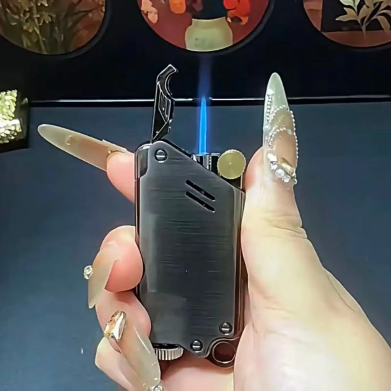 

New and Unusual Mechanical Jet Straight Torch Lighter Windproof Waterproof Inflatable Lighter Smoking Accessories