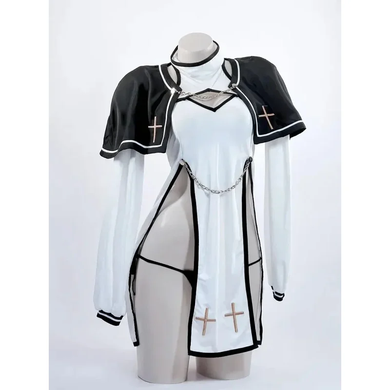 2025 Original Design Purgatory Priest Costume Nun Cosplay Dress Sexy Costumes For Women Girls Halloween Christmas Party yi;4