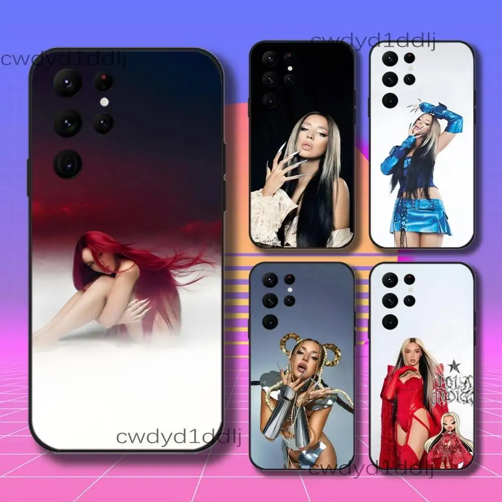 

L-Lola Indigo Dragon Phone Case For Samsung S10,S21,FE,S21 ,S26,S25,S24,S23,Ultra,S9,S22,Plus Black Shockproof TPU