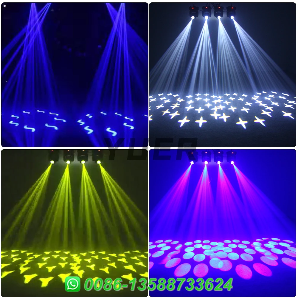 Imagem -06 - Yuer-mini Stage Lighting Effect Light 100w Beam Movendo a Cabeça Dmx 18 Prisma dj Disco Club Equipamento Night Club Party