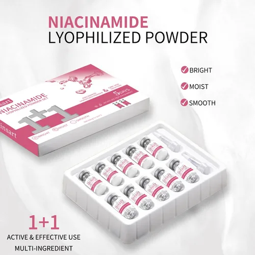 Oligopeptido de niacinamida VC, suero facial en polvo liofilizado, esencia hidratante iluminadora antienvejecimiento para todo el cuidado de la piel
