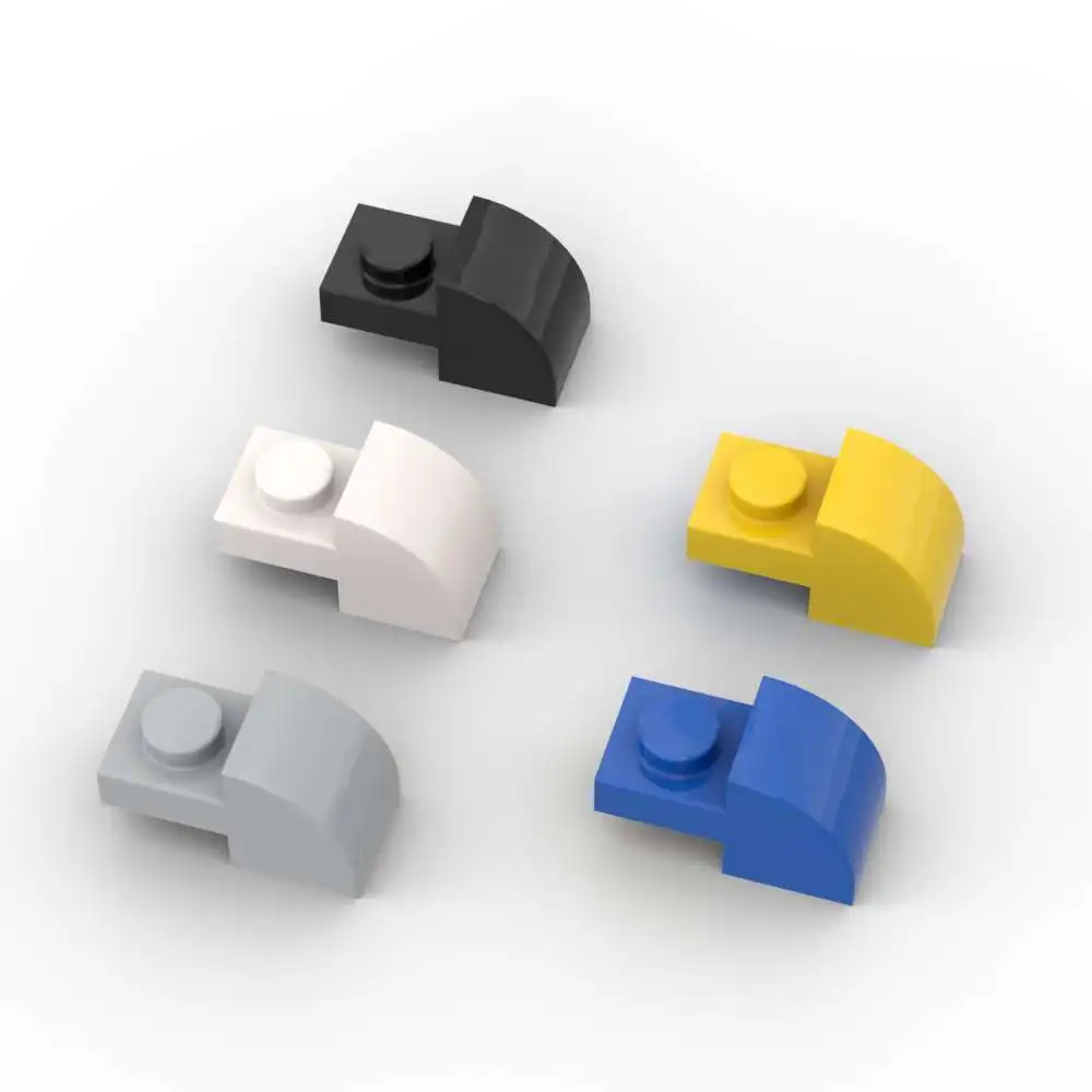 MOC 10PCS 5841 Curved 2x1 With Recessed Stud Slope Building Blocks Kit House Bricks Particle Puzzle Toys Children Birthday Gifts