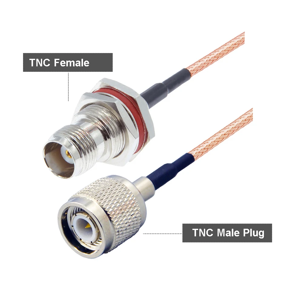 1PCS TNC to TNC RG316 Cable RP-TNC / TNC Male to TNC Female Bulkhead 50 Ohm RG-316 RF Coaxial Cable Pigtail Antenna Jumper
