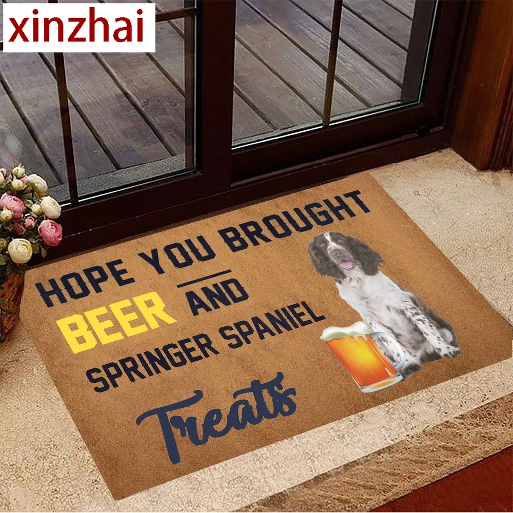 CLOOCL Hope You Brought Beer And Beagle Treats Doormat Funny Dog Doormat Gifts For Beagle Lovers 3D Print Carpet Mat Home Decor