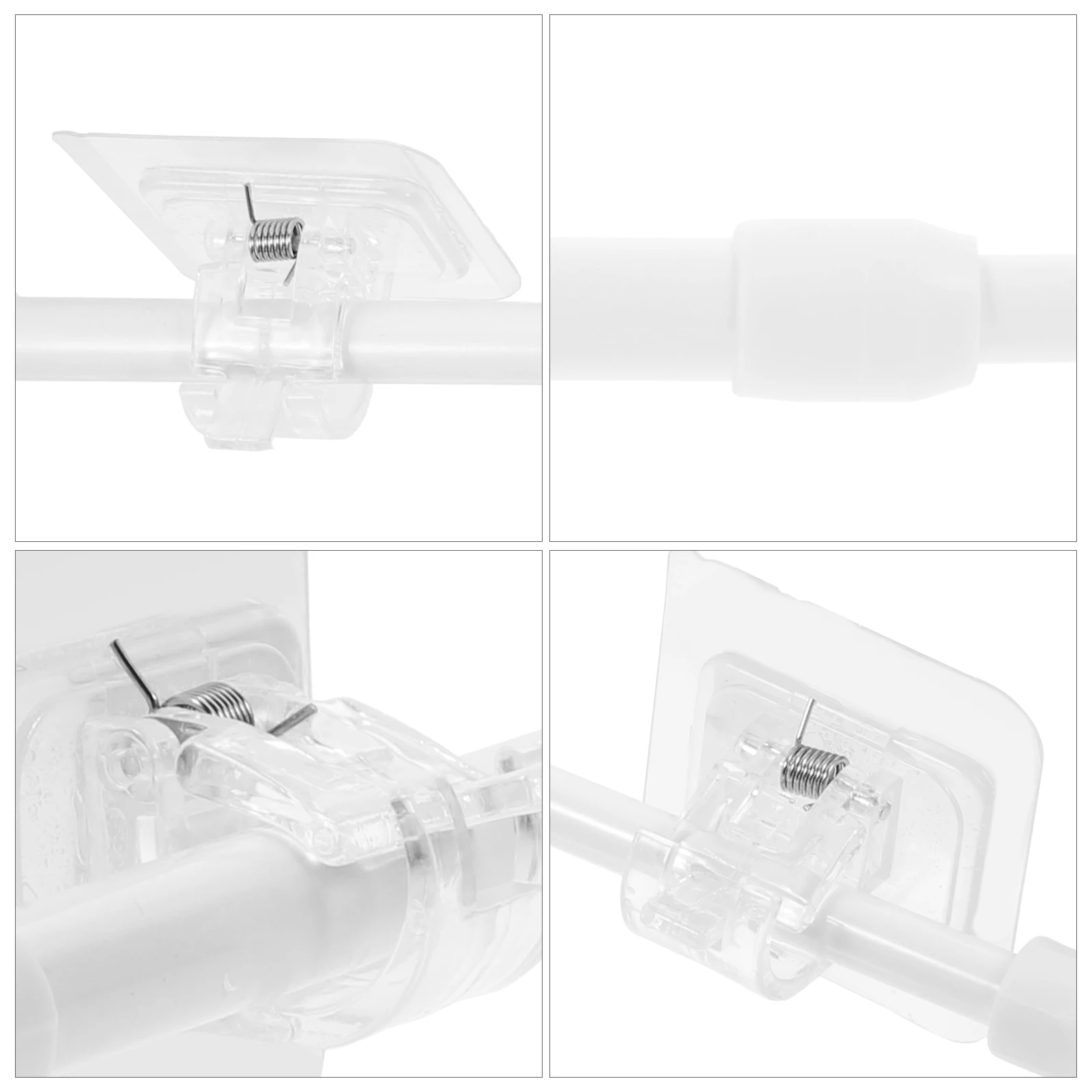 

2 Sets Curtain Rod Short Shower Stick Pole No Drill Spring Expandable Bath Home
