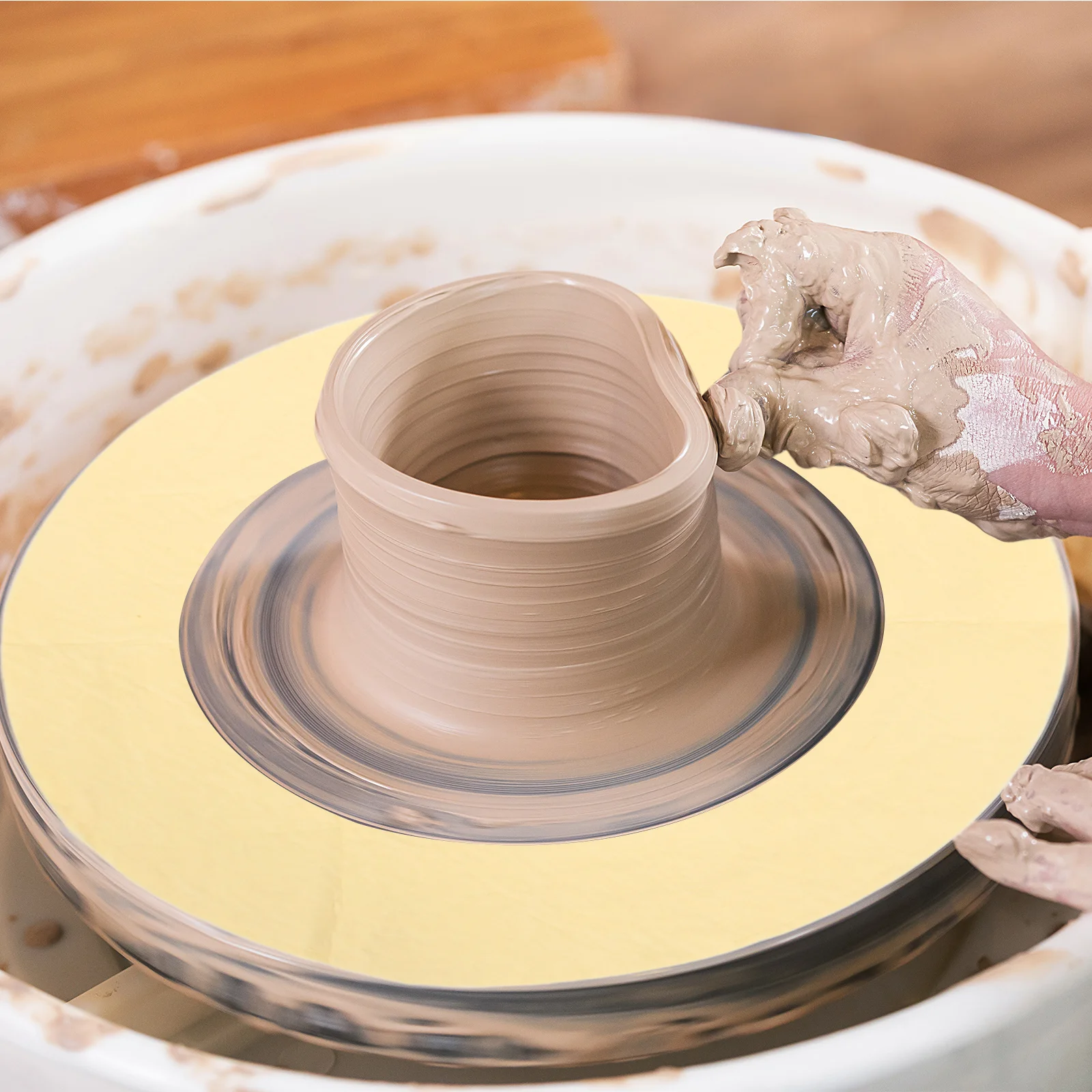 

2Pcs Pottery Fixing Mat Highly Absorbent Clay Sculpting Towel for Pottery Wheel Throwing DIY Clay Craft Accessory