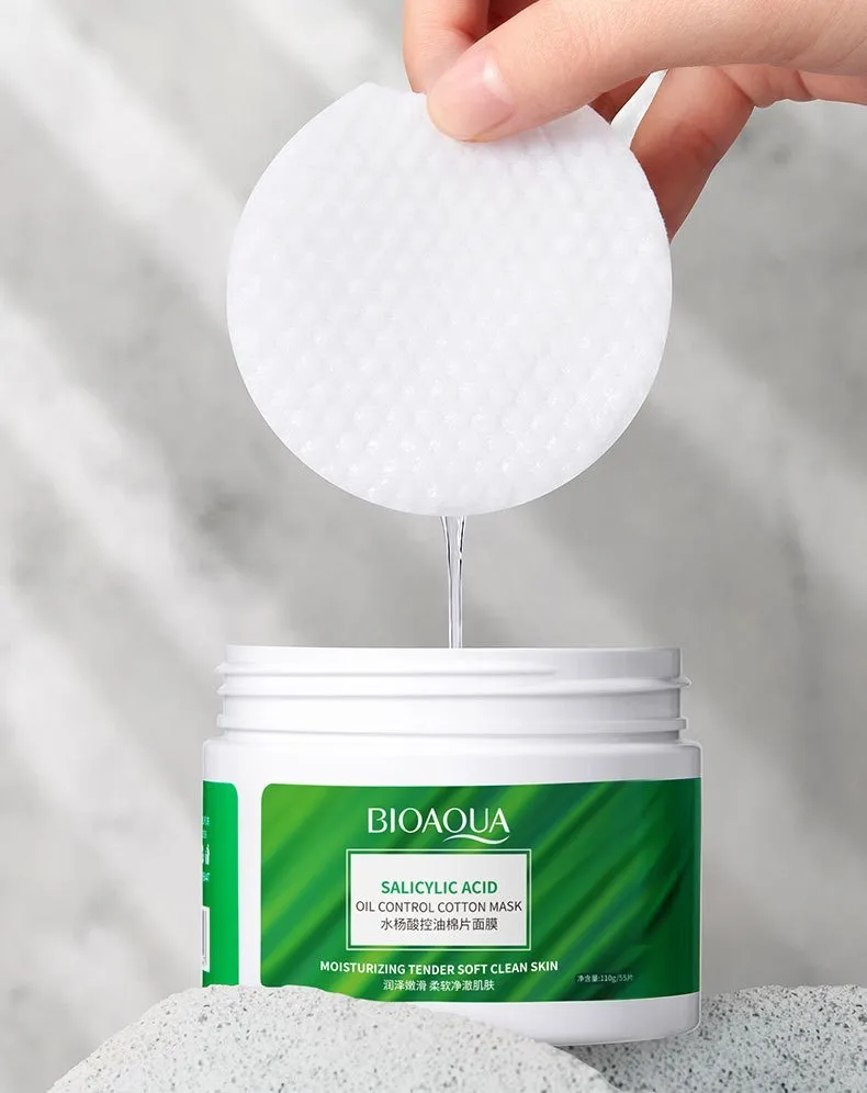 

BIOAQUA Mask Salicylic Acid Oil Control Cotton Pad Moisturizes Rejuvenates Softens Clarifies Skin Moisturizes Brightens Skin