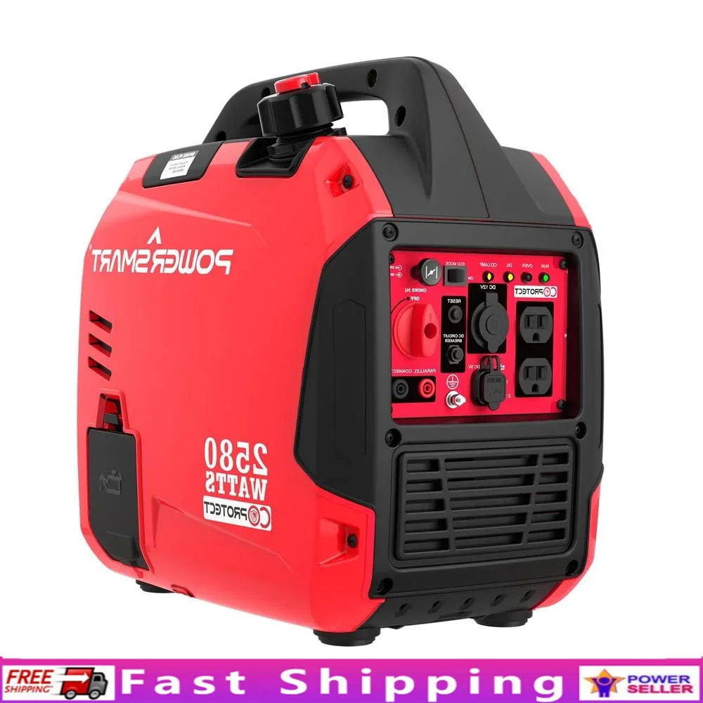 Gas Portable Generator Inverter Technology CO Sensor Lightweight Camping 2580W Super Quiet Shutdown Included_components Wrench