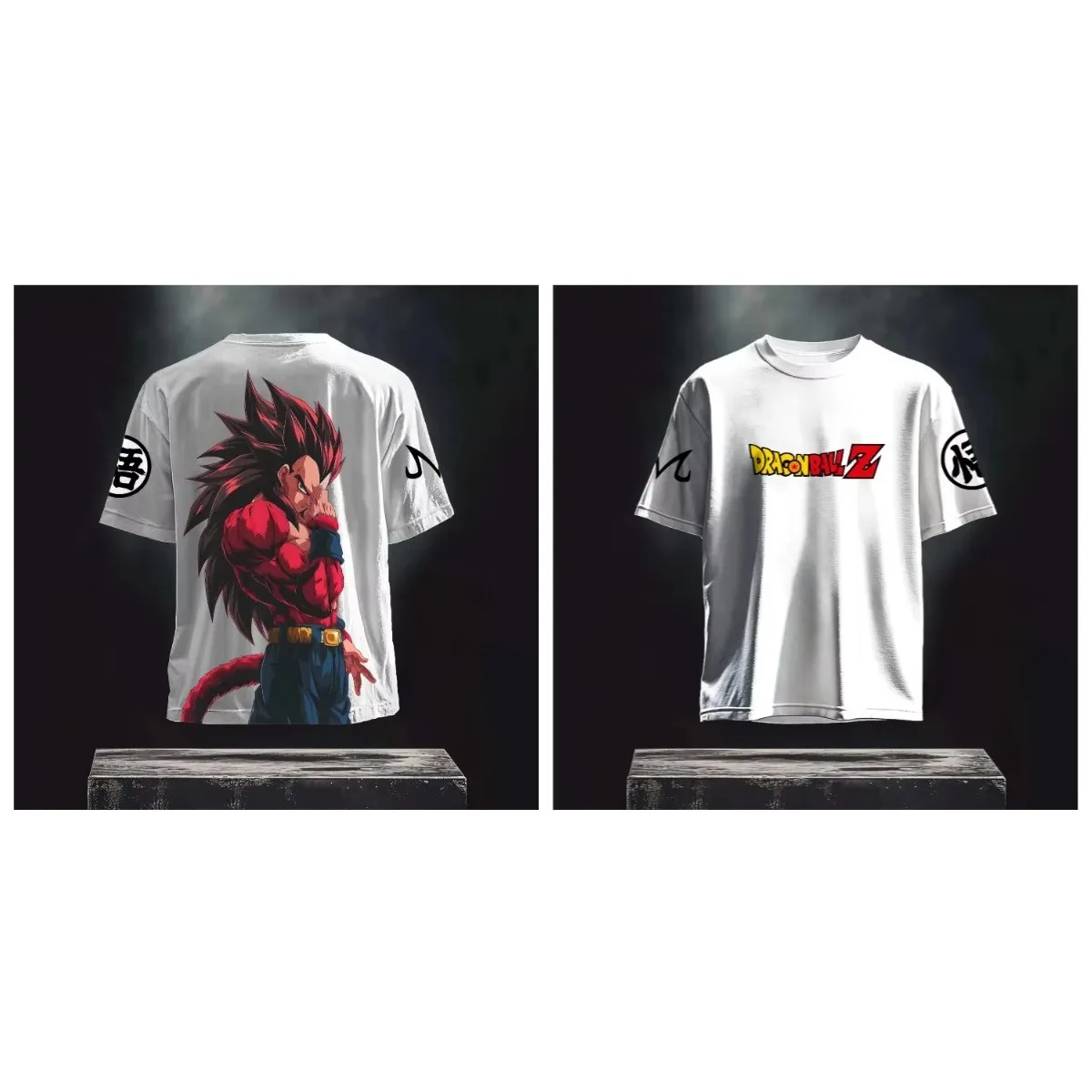 

Dragon Ball 2025 New Hot Fashion Costume Anime Goku Black Super Saiyan Print Summer Clothing Men's T-shirt Y2K High Street