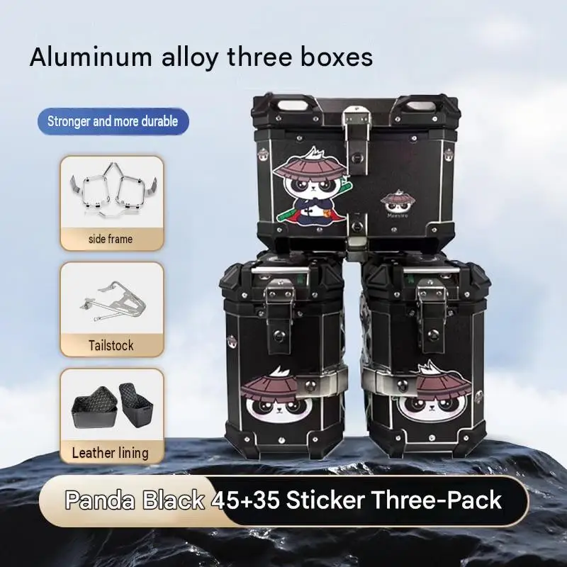 Fit Honda NX500 Quick‑Release Aluminum Three‑Box System Sealed Waterproof Storage Boxes For Long‑Distance Riding