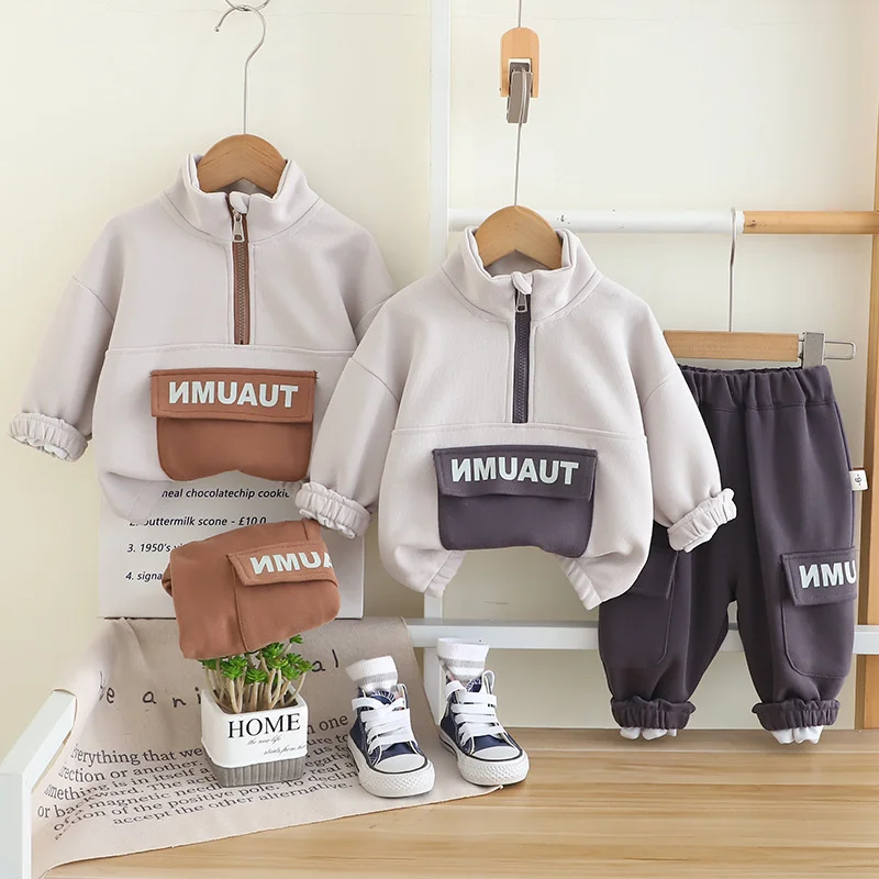 

Осенние спортивные костюмы для мальчиков, детская повседневная куртка с надписью, толстовки + штаны, 2 шт., детский хлопковый костюм, детская эксклюзивная одежда