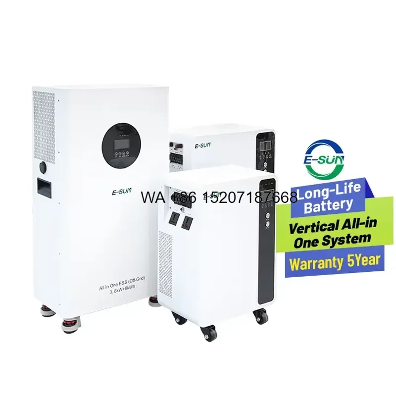 Wmwmnu for 51.2V 6KW All in One Home Energy Storage Battery Inverter 2KWh 8KWh 16KWh Hybrid Solar ESS System Stacked Lithium
