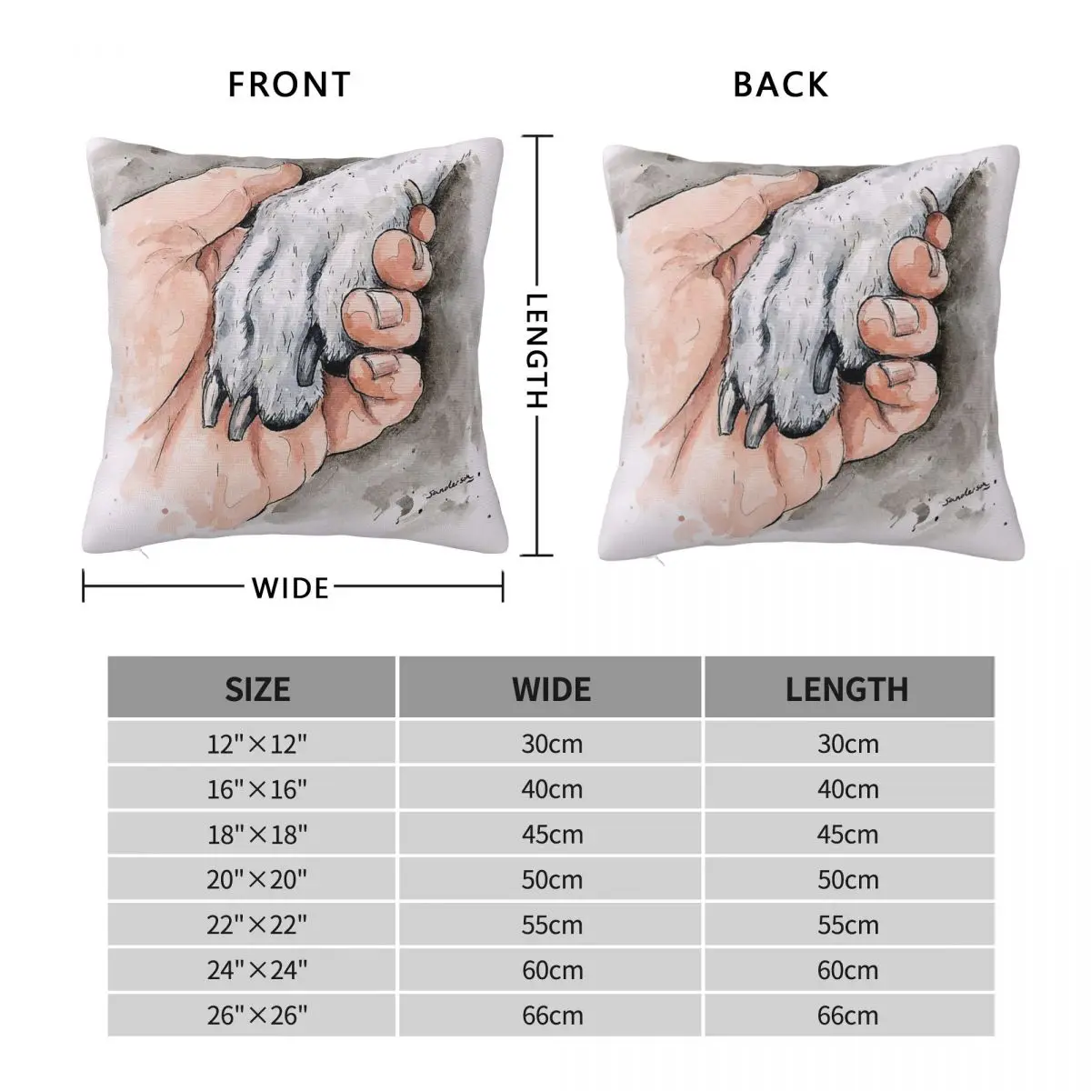 Made Promise With Greyhound Square Pillowcase Polyester Linen Velvet Creative Zip Decorative Sofa Seater Cushion Cover 18