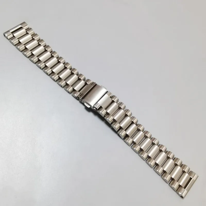 20mm 22mm 316L Stainless Steel Universal  President Straight End Watch Band Strap Bracelet Fit For RLX SKX All Watches