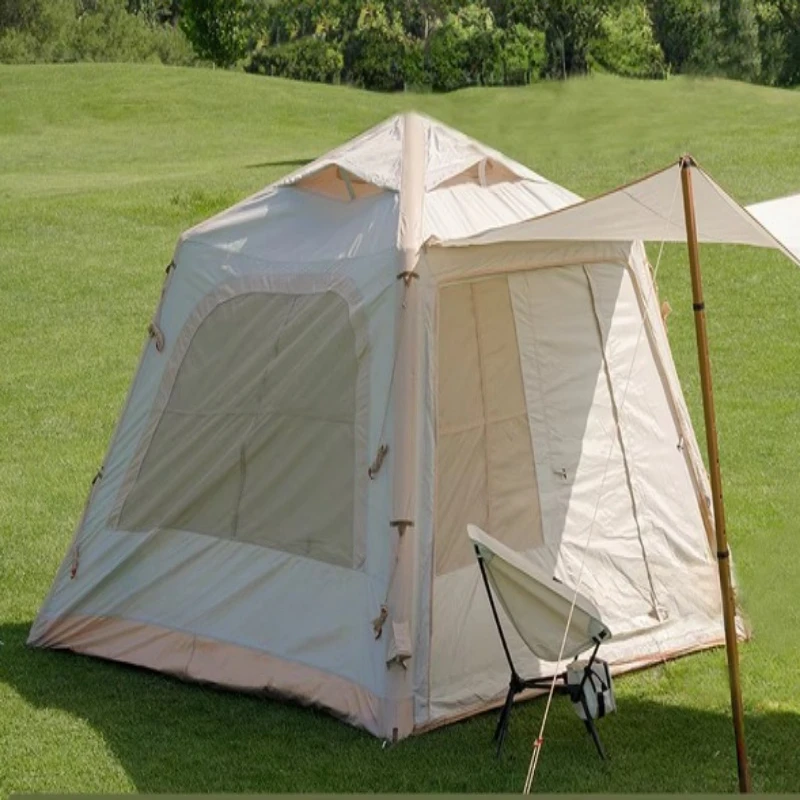 Gas tent beige outdoor easy to build inflatable hut camping tent