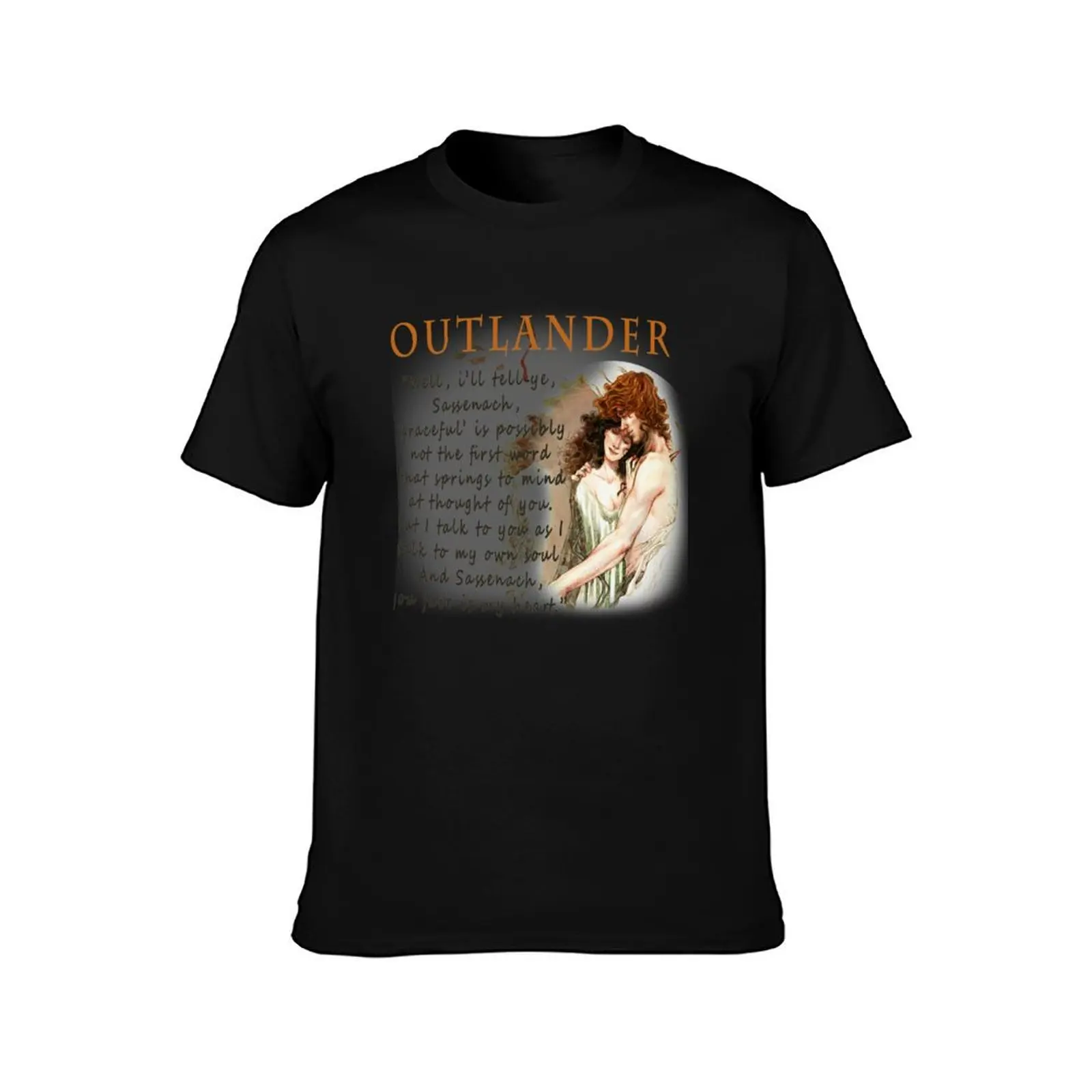 Outlander T-Shirt Summer Casual Cotton Tee Oversized Streetwear Tops Vintage Graphic Print Loose Fit Short Sleeve