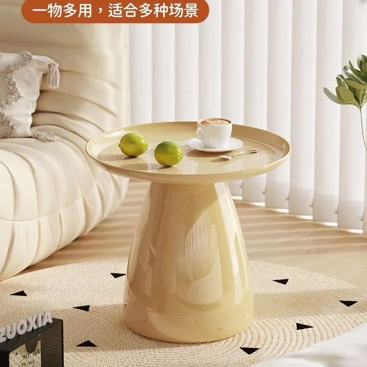 Mushroom edge few Nordic sofa simple modern living room small round table, home Internet celebrity creative