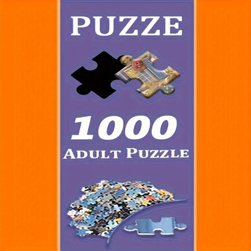 1000 قطعة من أحجية الحمار الوحشي في حمام الفقاعات للبالغين - ألوان نابضة بالحياة، عمل فني مفصل، تصميم مستطيل محمول، منزل DIY