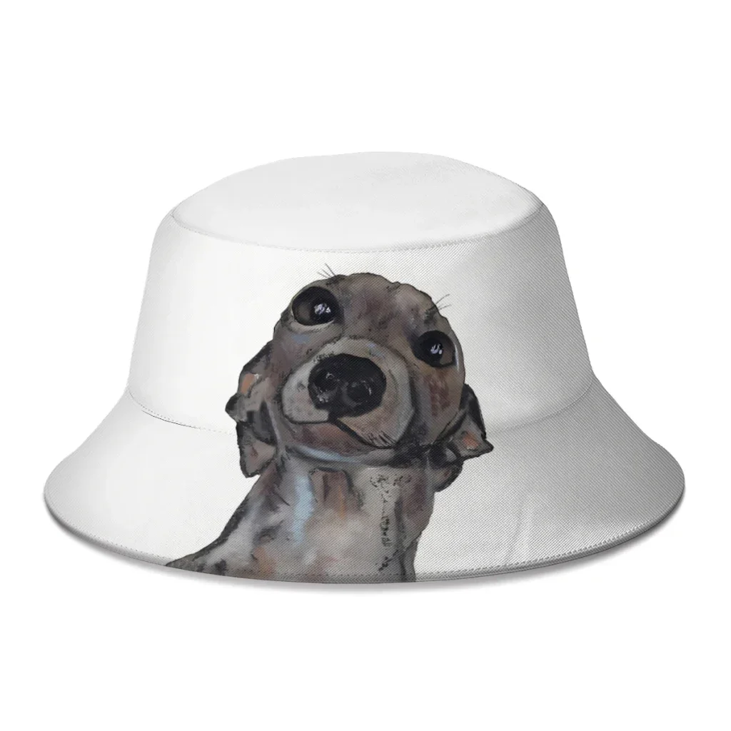 Look At YOU Geryhound Greyhounds Dog Doge Long Leg Bucket Hat For Women Men Teenager Foldable Bob Fishing Hats Panama Cap