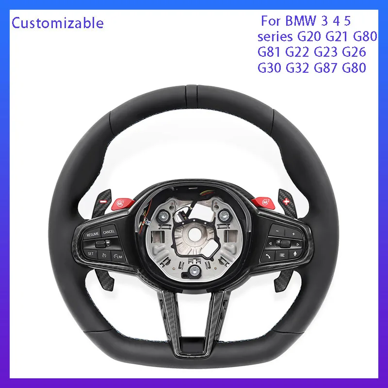 Steering Wheel With M1 M2 Paddles Accessories For BMW F10 F15 F40 F44 F97 G01 G02 G05 G06 G11 G20 G21 G22 G26 G29 G30 G42 G80
