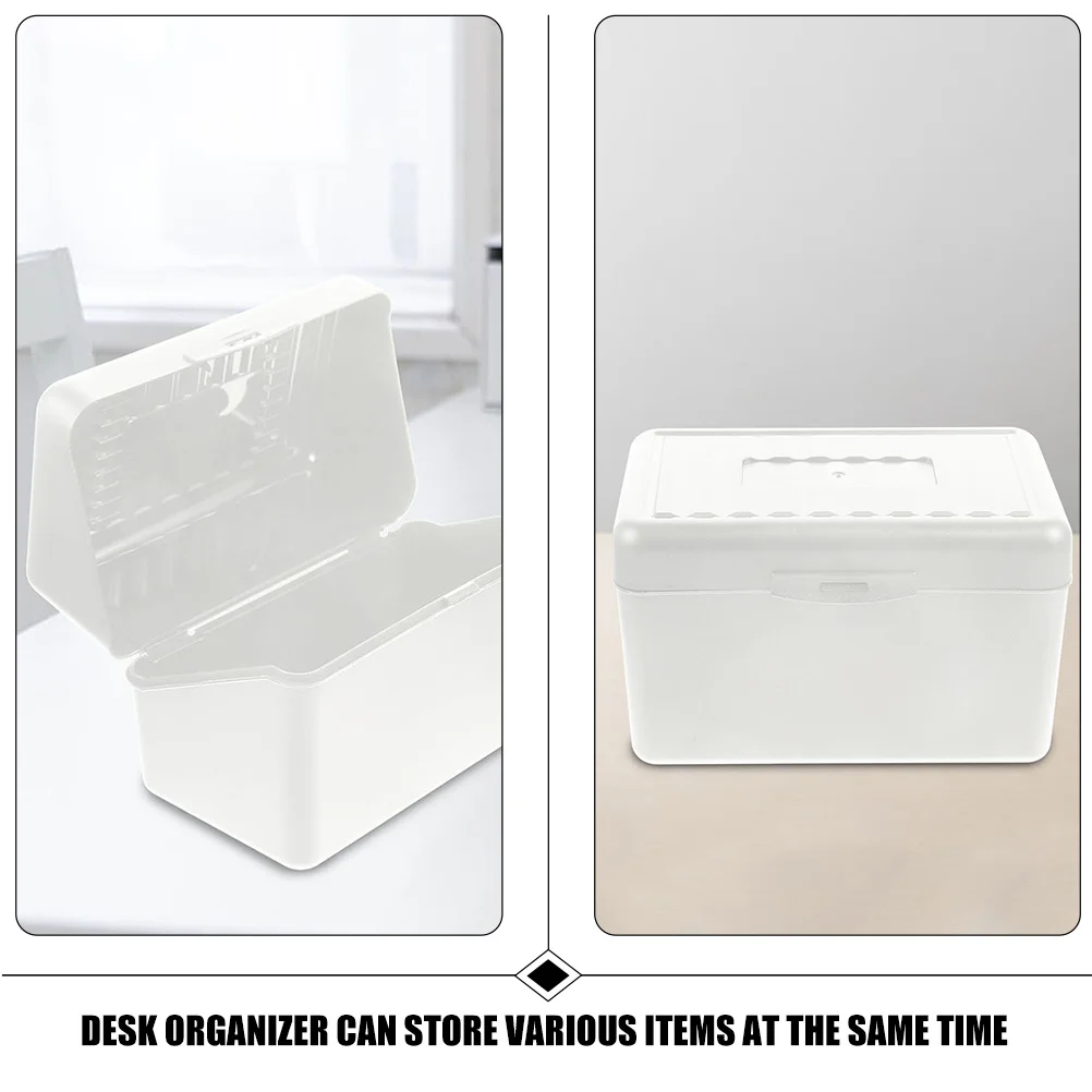 2 قطعة صندوق تخزين بطاقات العمل منظم مكتب حامل بطاقات المكتب المحمولة سعة كبيرة صندوق بطاقات الفهرس للنساء والرجال #6