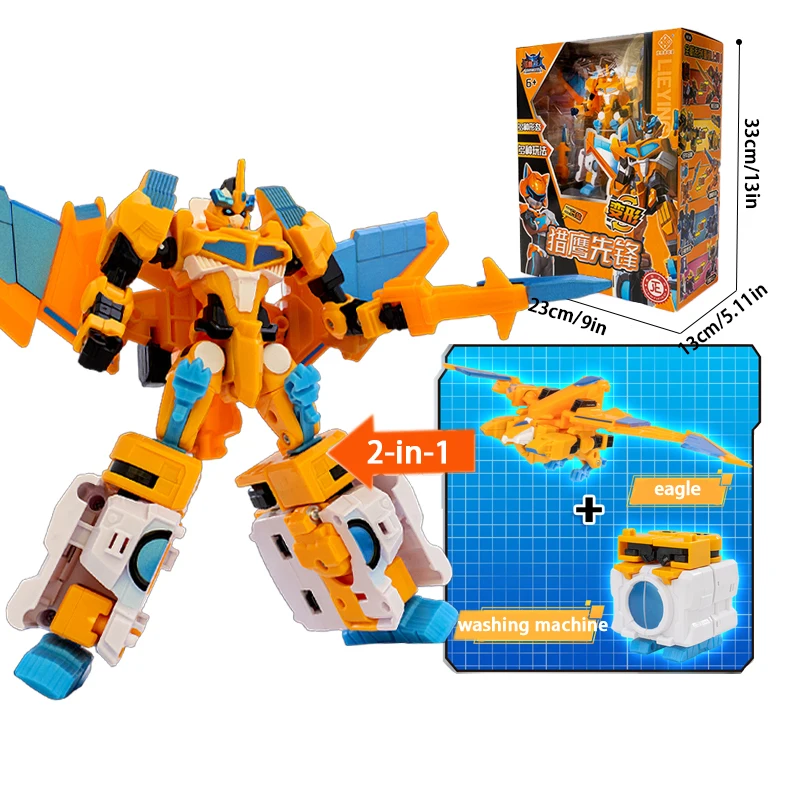 2-in-1 MechWarrior Transform Gecombineerde robotfiguren Mecha Vervormingsmodel Dieren, Meubelpuzzel Speelgoed Speelgoedcollectie voor jongens