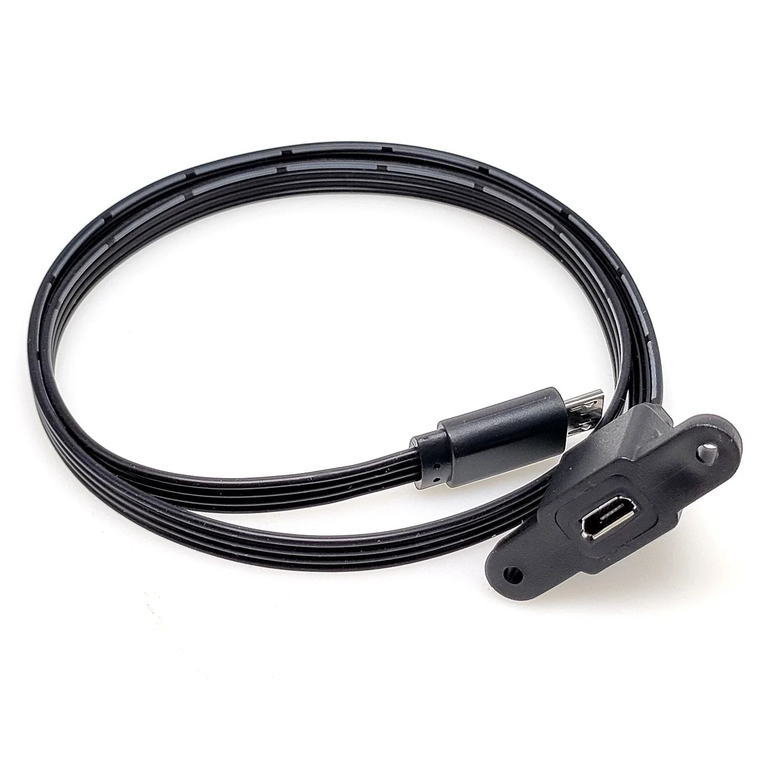 0.2M 0.1M  26#AWG 90 degree flat C-type female head to Micro-B micro C-type male head USB data charger converter cable adapter