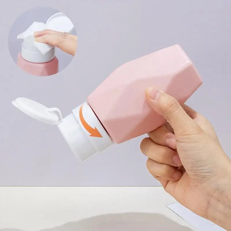 マニキュアプレスボトル洗浄水リムーバー回転ロックプレスボトル再利用可能な空ボトルポータブルクリーナーマニキュアサロン