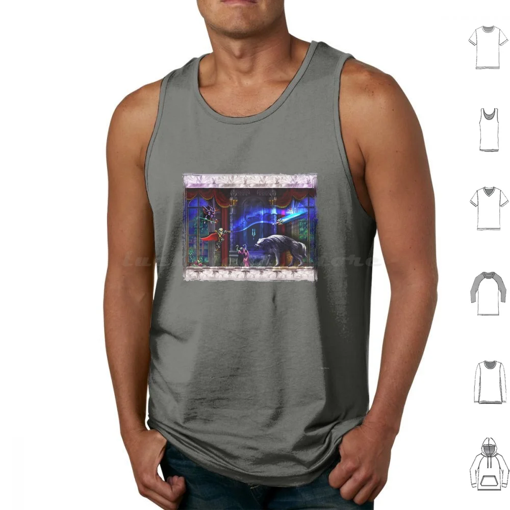 Castlevania Verboten Tank Tops Print Cotton Castlevania Alucard Dracula Symphony Night Video Games 90s Gaming Likelikes