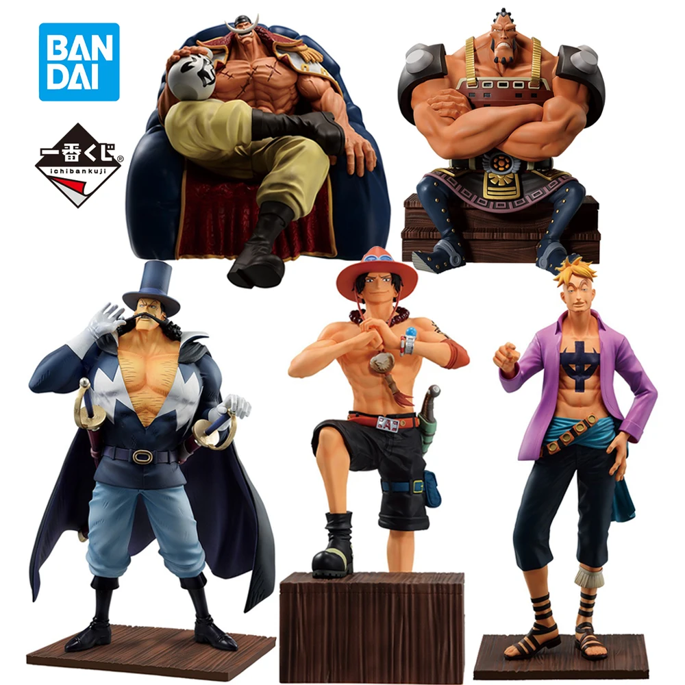 In Stock Banpresto Ichiban Kuji One Piece Shirohige Kaizokudan ~Oyaji To Musukotachi~Edward Newgate Marco Ace Anime Model Toys