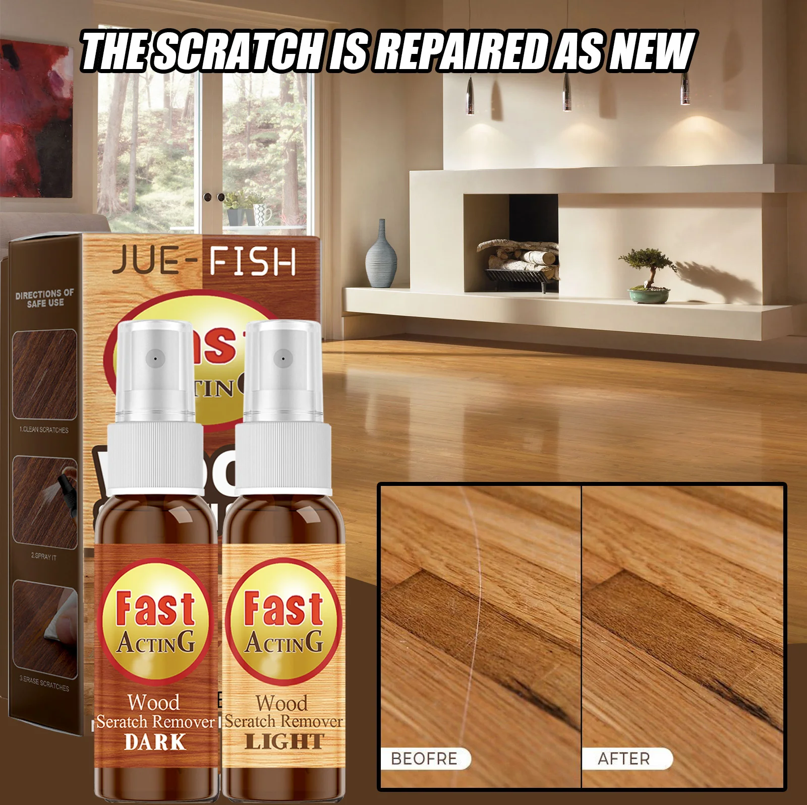 Wood Floor Scratch Repair Agent Scratch Color Repair Spray Furniture Floor Renovation Paint Repair