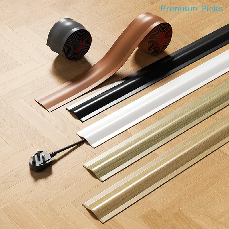4.2/5.5M PVC Cord Cord Cover Floor For Wires On Floor Soft Floor Cable Cover Cord Hider Floor Cable Management Cable Protector